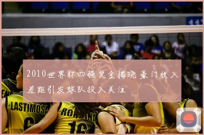 2010世界杯四强奖金揭晓 豪门收入差距引发球队投入关注